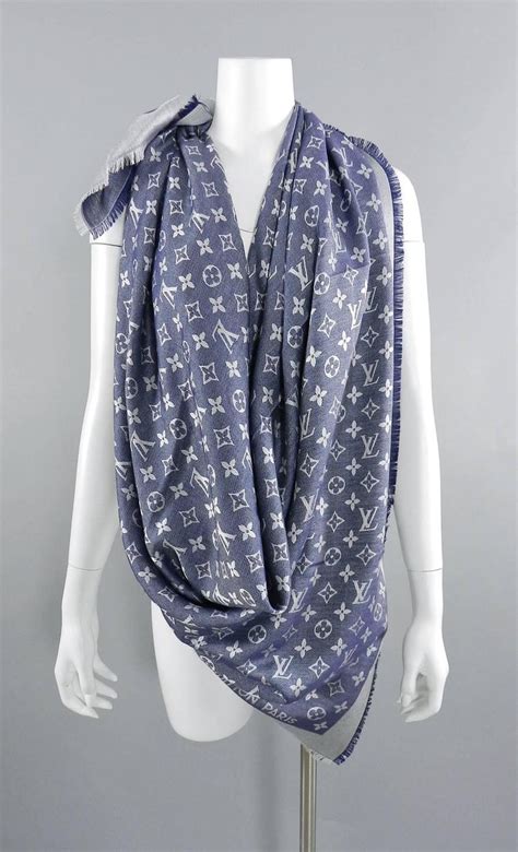 louis vuitton blue shawl|More.